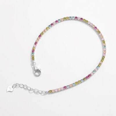 Inlaid Zircon 925 Sterling Silver Bracelet - Trendsi - Flyclothing LLC