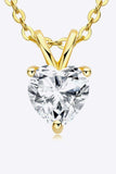1 Carat Moissanite Heart-Shaped Pendant Necklace - Trendsi - Flyclothing LLC