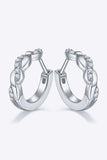 Moissanite Twisted Platinum-Plated Earrings - Trendsi - Flyclothing LLC