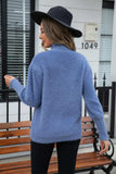 Turtle Neck Long Sleeve Pullover Sweater - Trendsi - Flyclothing LLC