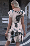 Tie-Dye Ruffle Hem Dress - Trendsi - Flyclothing LLC