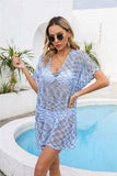 Openwork Slit V-Neck Cover Up - Trendsi - Flyclothing LLC