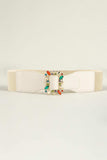 Multicolored Leaf Buckle Elastic Belt - Trendsi - Flyclothing LLC