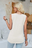 Heathered Notched Wide Strap Tank - Trendsi - Flyclothing LLC