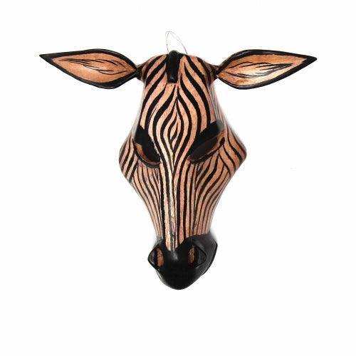 Wood Zebra Mask Wall Hanging - Jedando Handicrafts (H) - Flyclothing LLC