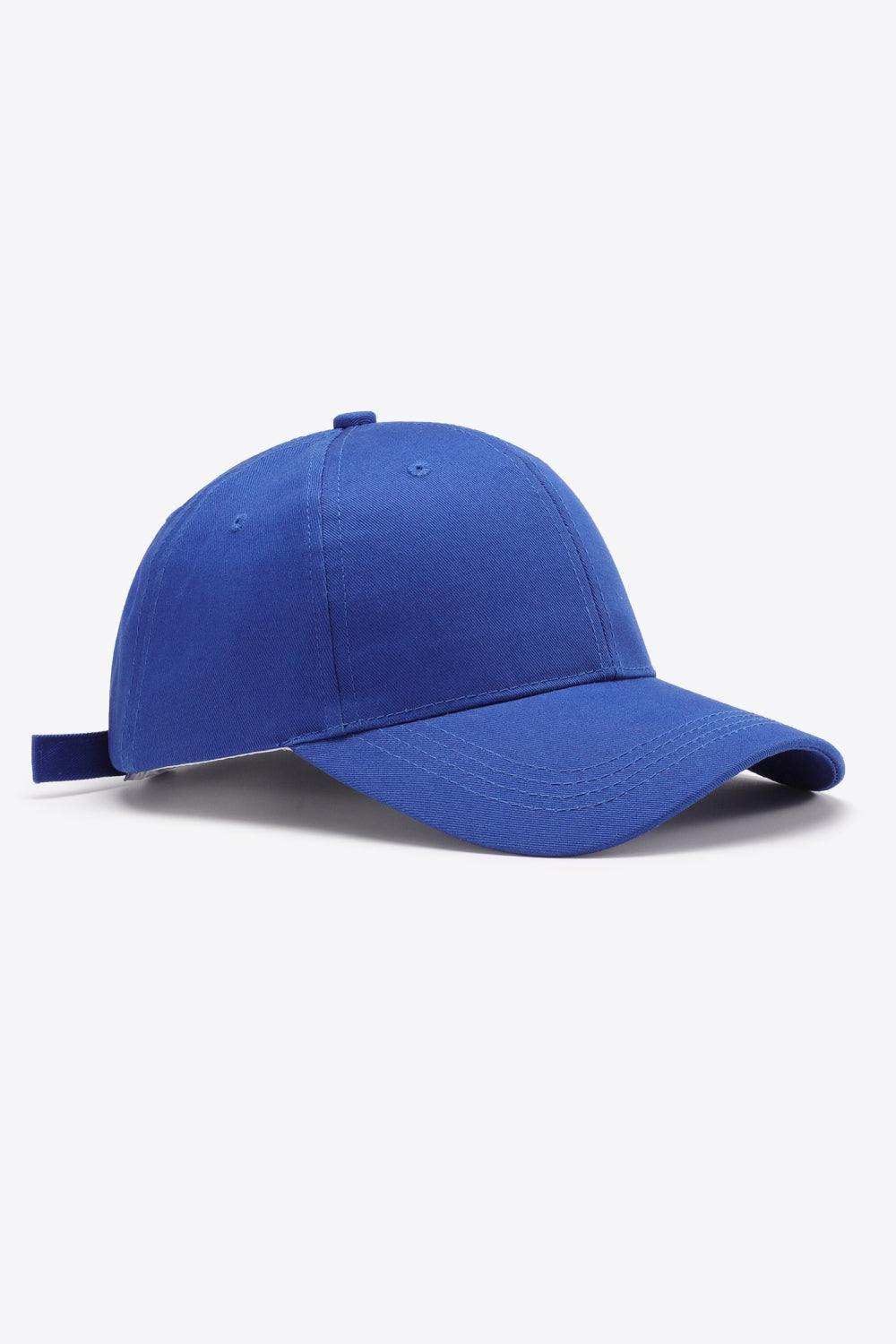 Plain Adjustable Cotton Baseball Cap - Trendsi - Flyclothing LLC