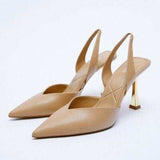 PU Leather Point Toe Stiletto Heel Pumps - Trendsi - Flyclothing LLC