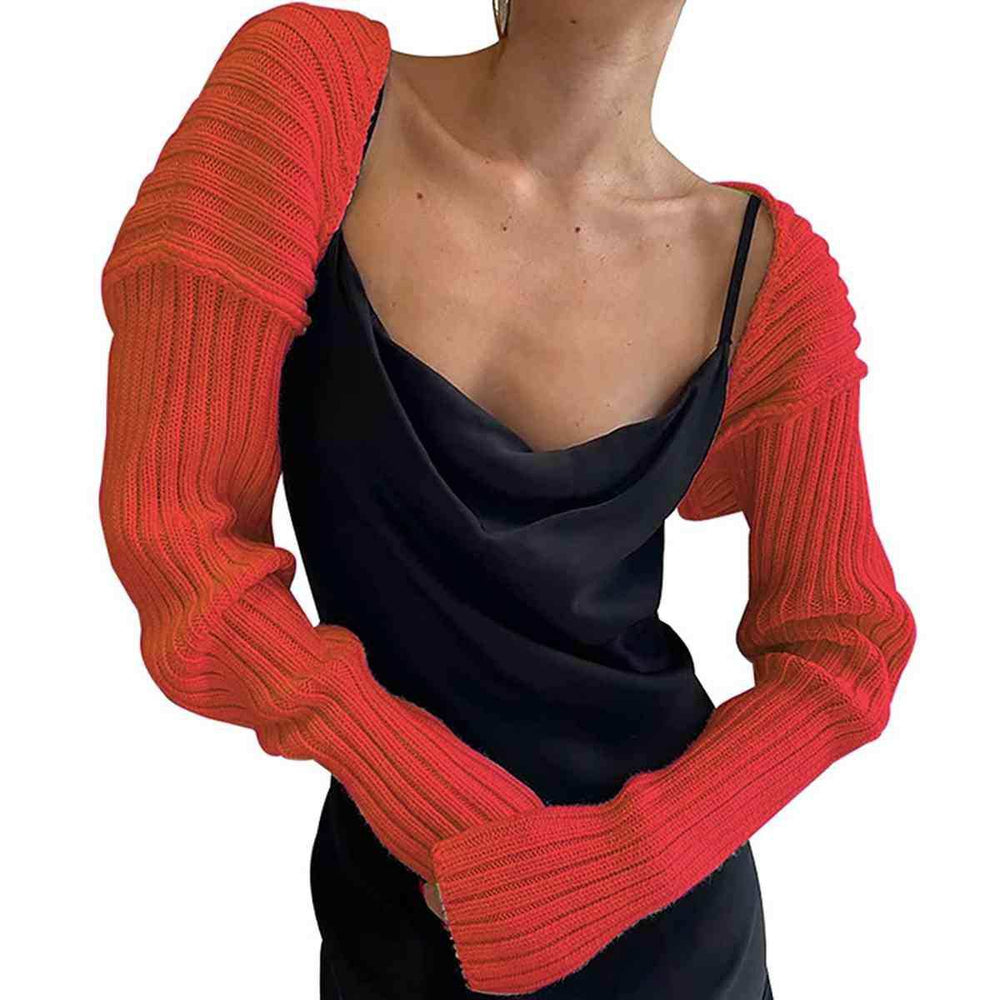 Long Sleeve Knit Bolero - Trendsi - Flyclothing LLC