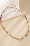 Multicolored Bead Necklace - Trendsi - Flyclothing LLC