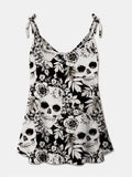 Skull Print Scoop Neck Cami - Trendsi - Flyclothing LLC