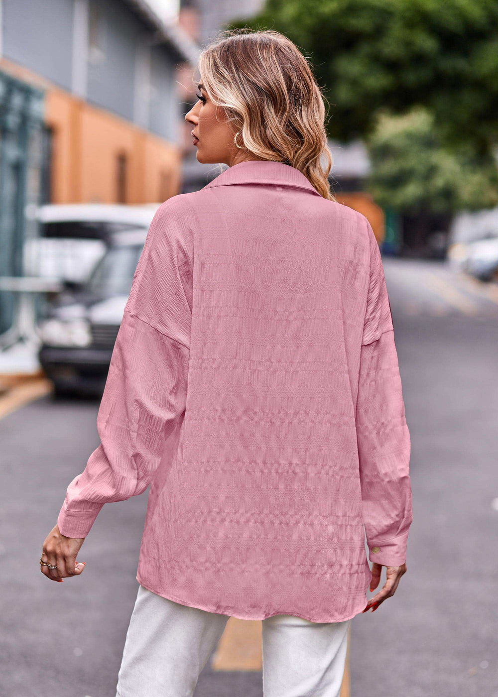 Dropped Shoulder Longline Shirt - Trendsi - Flyclothing LLC