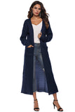Long Sleeve Open Front Buttoned Cardigan - Trendsi - Flyclothing LLC