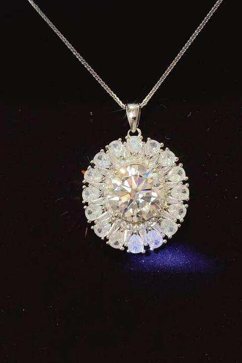 5 Carat Moissanite 925 Sterling Silver Necklace - Trendsi - Flyclothing LLC