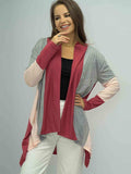 Color Block Open Front Cardigan - Trendsi - Flyclothing LLC