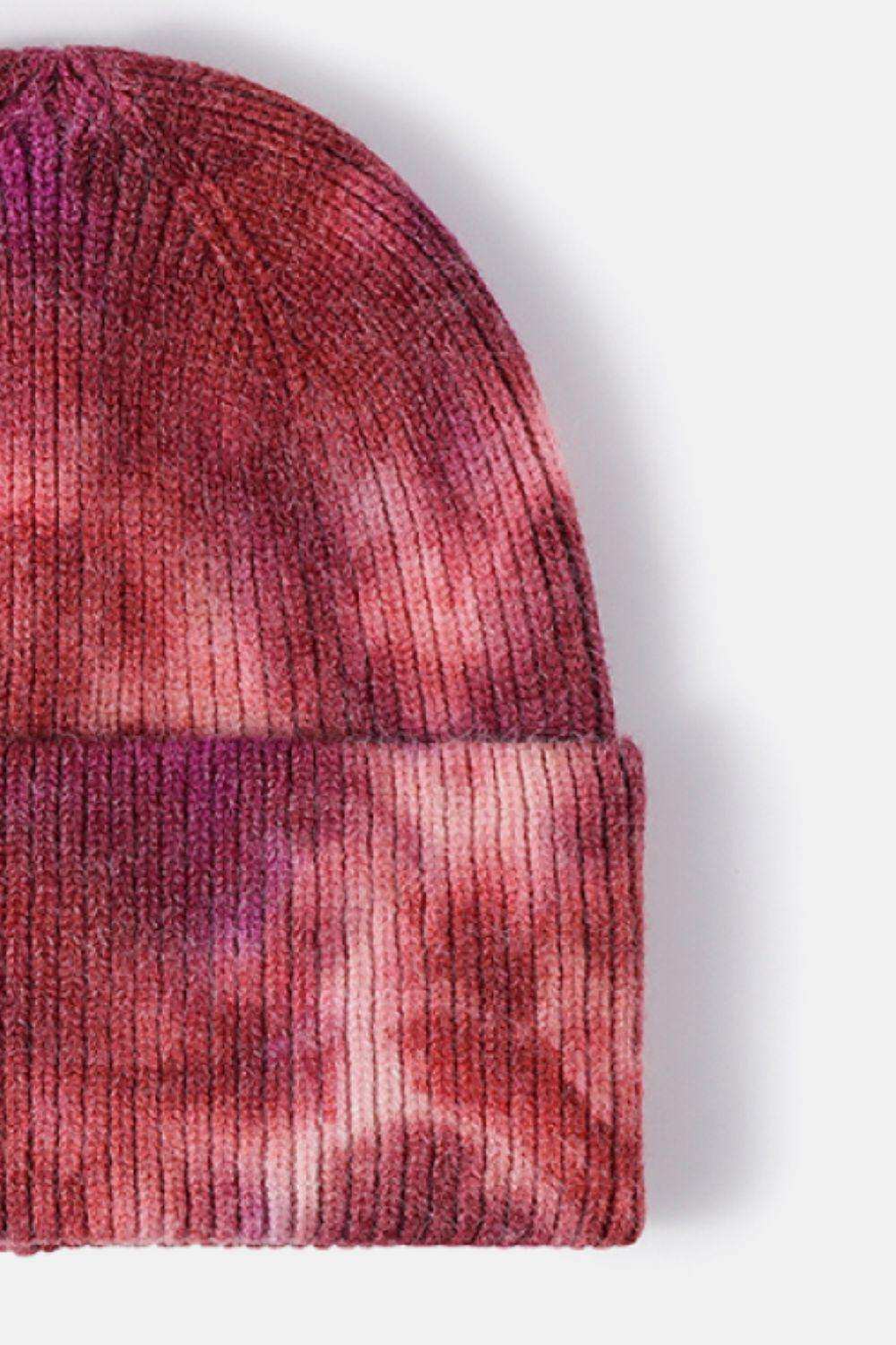 Tie-Dye Cuffed Rib-Knit Beanie Hat - Trendsi - Flyclothing LLC