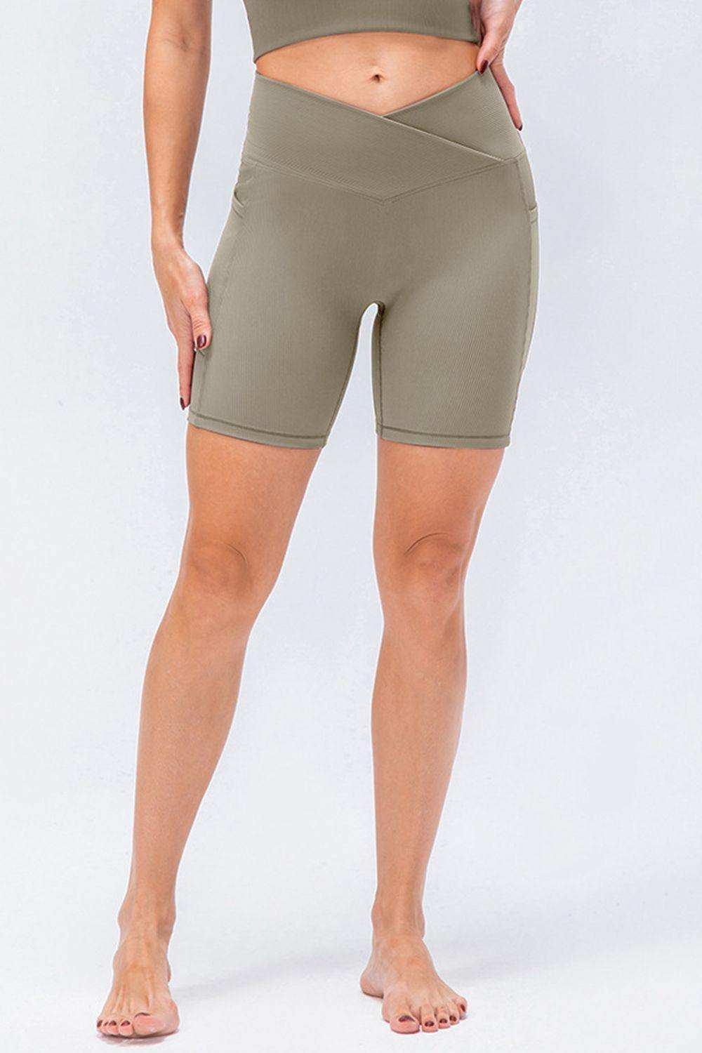 Slim Fit V-Waistband Sports Shorts - Trendsi - Flyclothing LLC