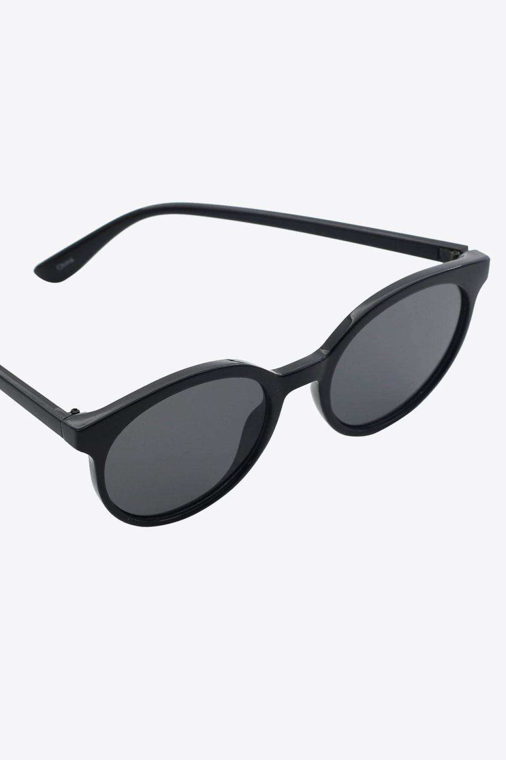Round Full Rim Polycarbonate Frame Sunglasses - Trendsi - Flyclothing LLC