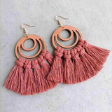 Tassel Detail Geometric Earrings - Trendsi - Flyclothing LLC