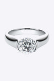 Looking Good 2 Carat Moissanite Platinum-Plated Ring - Trendsi - Flyclothing LLC