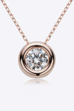 1 Carat Moissanite Pendant 925 Sterling Silver Necklace - Trendsi - Flyclothing LLC