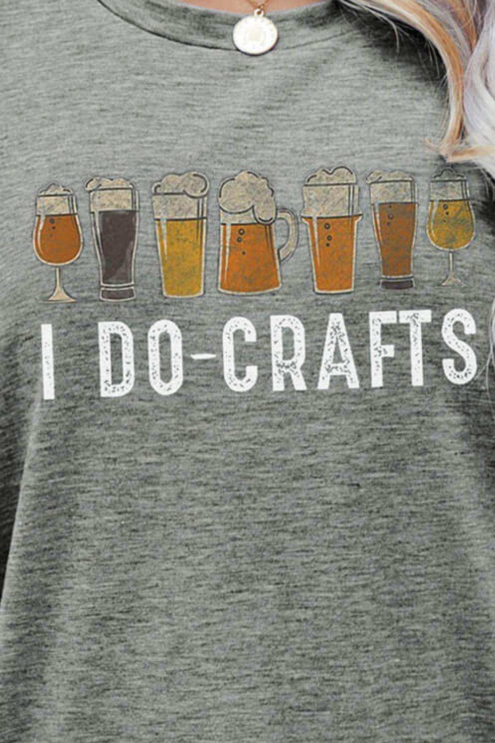 I DO CRAFTS Round Neck T-Shirt - Trendsi - Flyclothing LLC