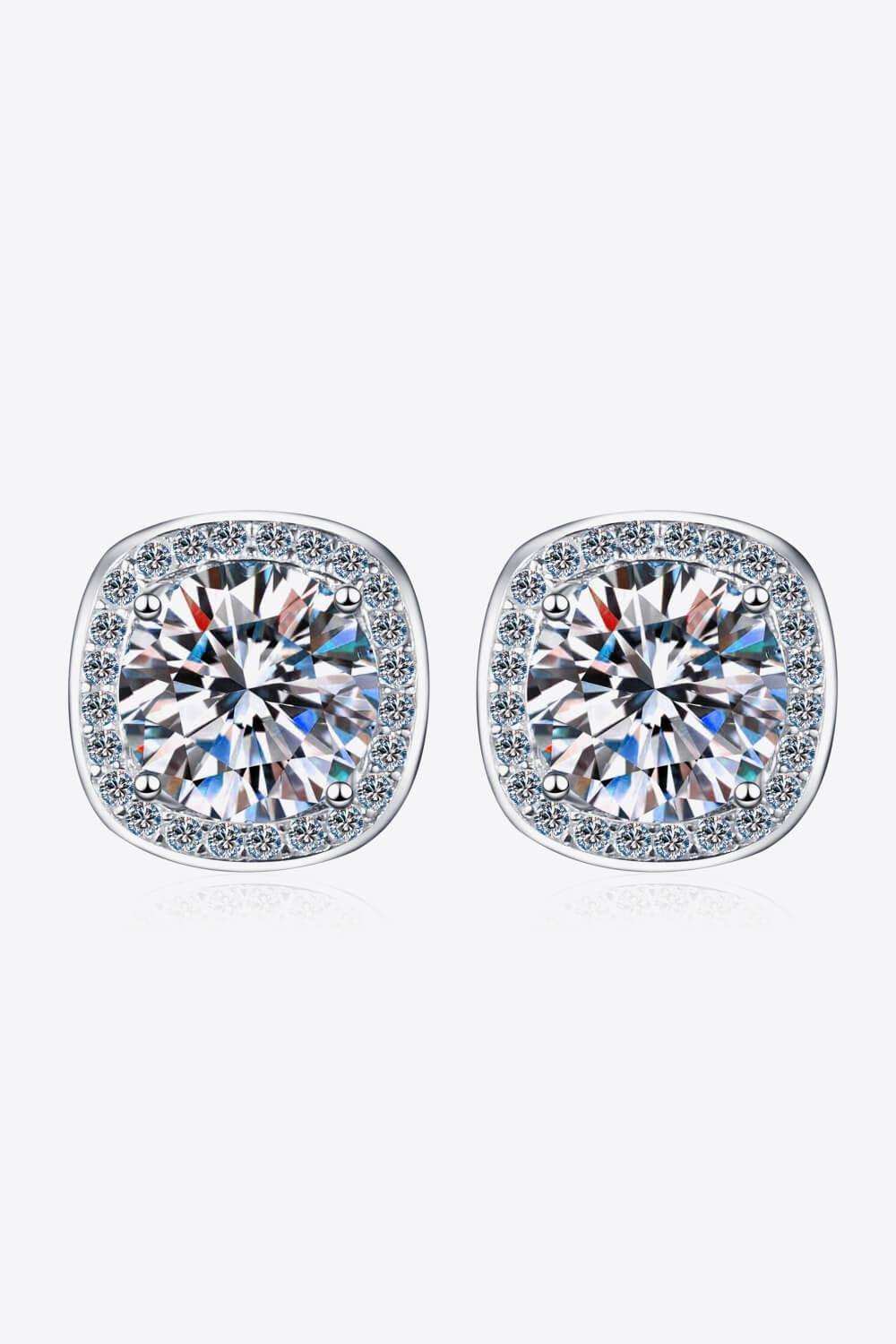 Let Me Love You 1 Carat Moissanite Stud Earrings - Trendsi - Flyclothing LLC