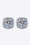 Let Me Love You 1 Carat Moissanite Stud Earrings - Trendsi - Flyclothing LLC