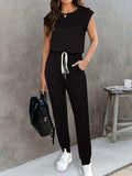 Drawstring Round Neck Sleeveless Jumpsuit - Trendsi - Flyclothing LLC