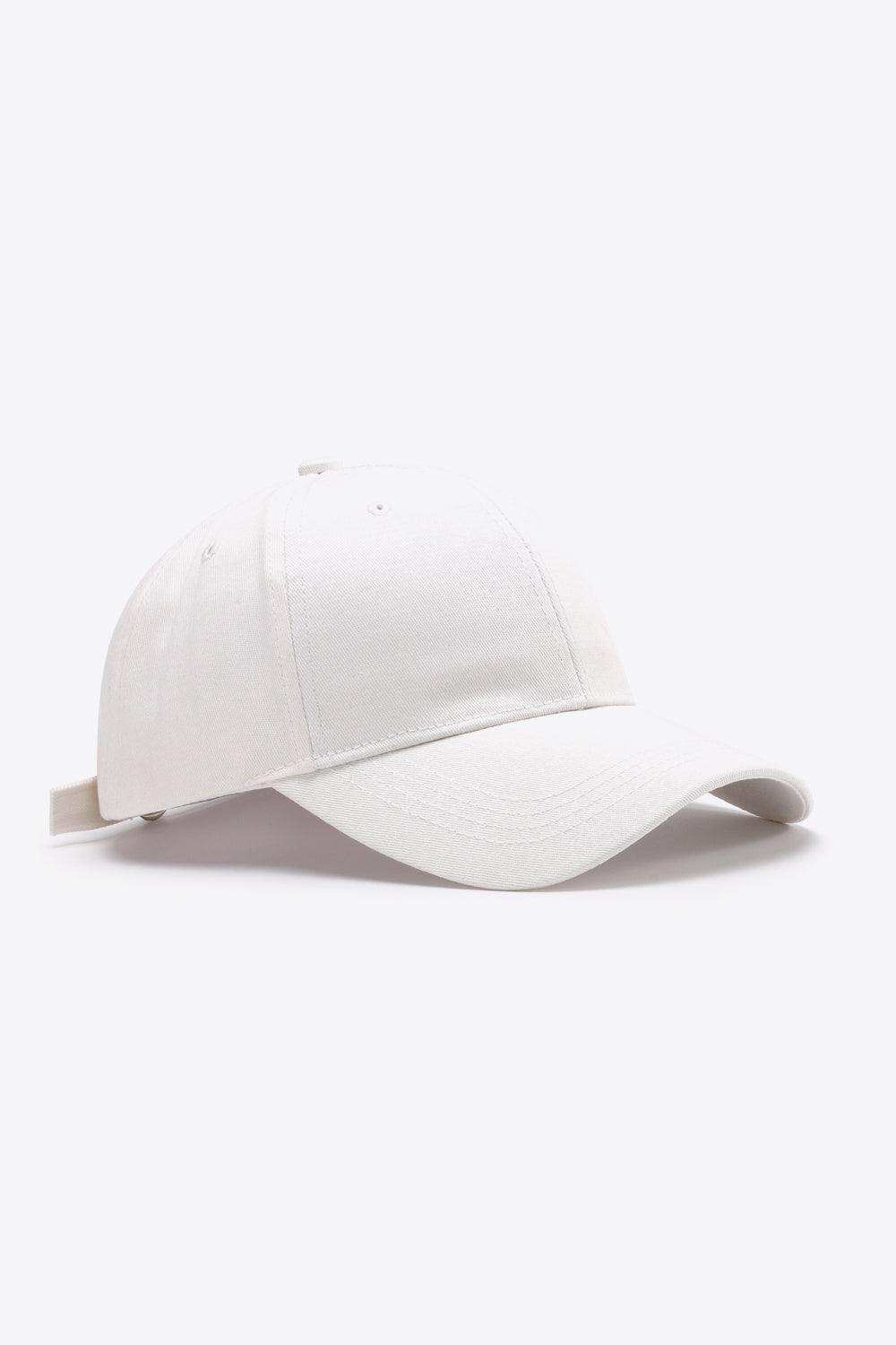 Plain Adjustable Cotton Baseball Cap - Trendsi - Flyclothing LLC
