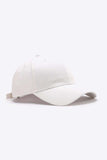Plain Adjustable Cotton Baseball Cap - Trendsi - Flyclothing LLC