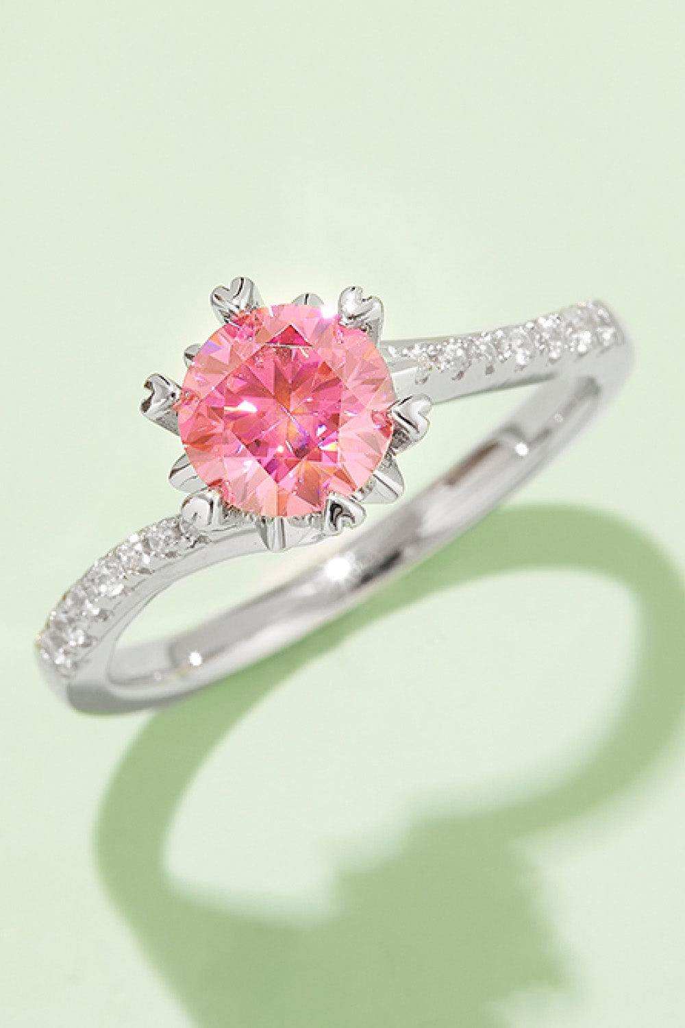 1 Carat Moissanite 925 Sterling Silver Ring - Trendsi - Flyclothing LLC