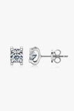 Moissanite 925 Sterling Silver Stud Earrings - Trendsi - Flyclothing LLC