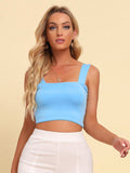 Square Neck Sleeveless Knit Top - Trendsi - Flyclothing LLC