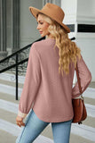 V-Neck Long Sleeve Blouse - Trendsi - Flyclothing LLC