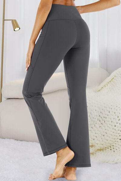 Pocketed High Waist Active Pants - Trendsi - Flyclothing LLC