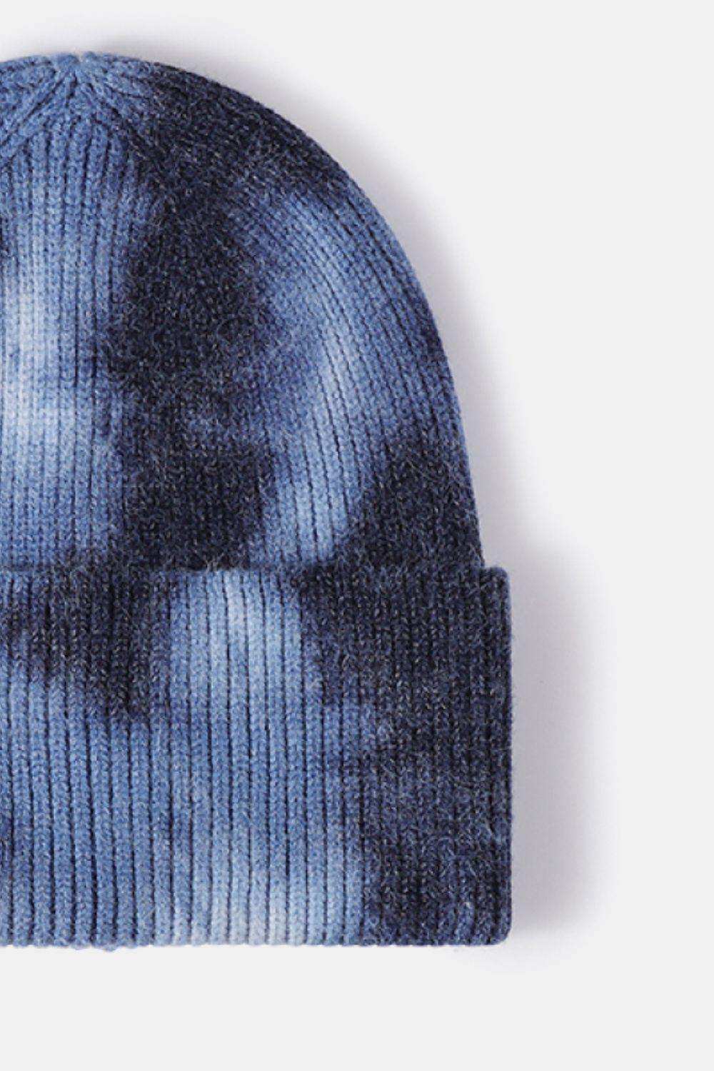 Tie-Dye Cuffed Rib-Knit Beanie Hat - Trendsi - Flyclothing LLC