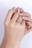 1 Carat Moissanite 925 Sterling Silver Ring - Trendsi - Flyclothing LLC