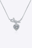 1 Carat Moissanite Heart Pendant Necklace - Trendsi - Flyclothing LLC