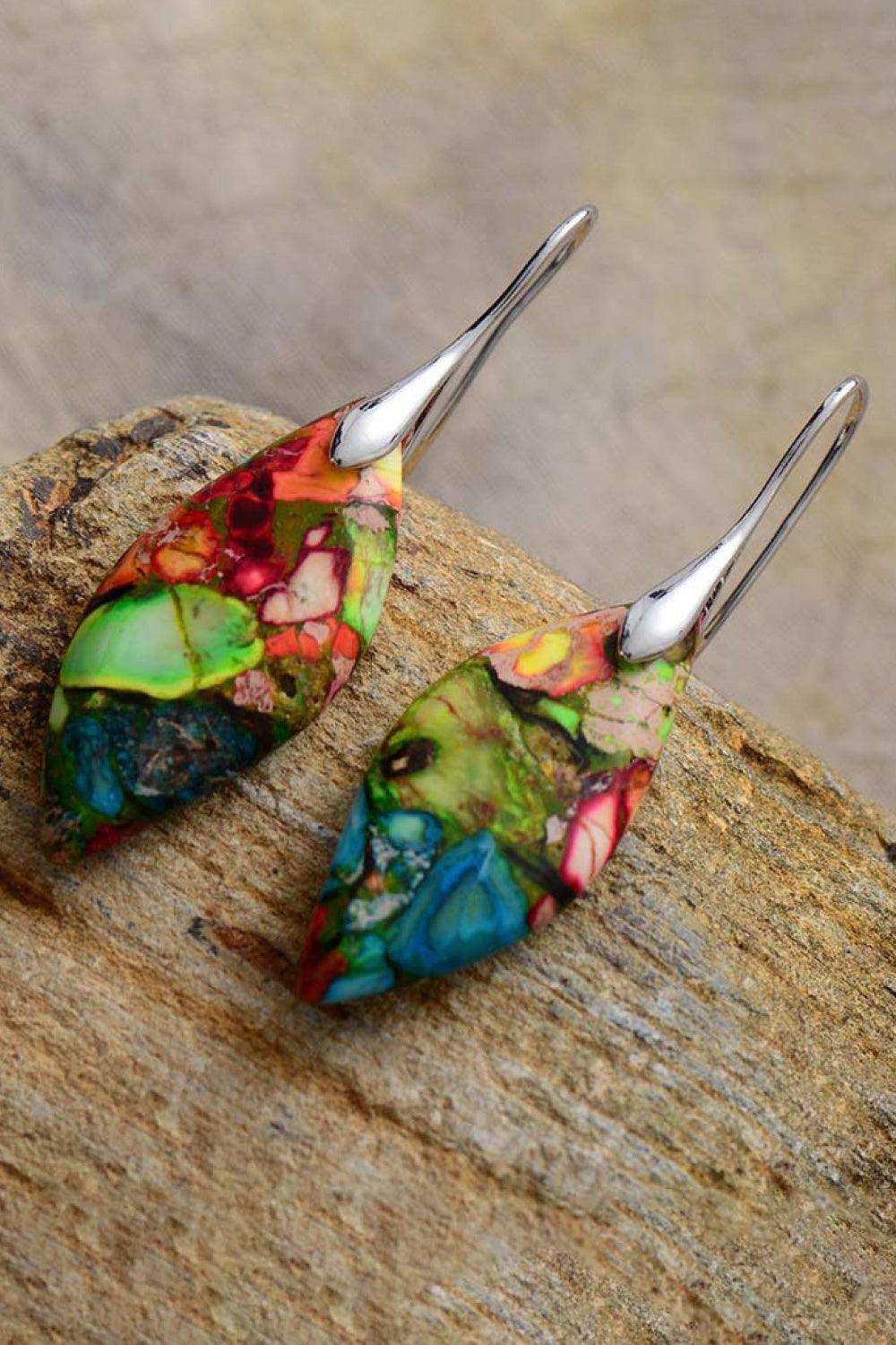 Handmade Natural Stone Dangle Earrings - Trendsi - Flyclothing LLC