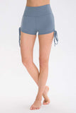 Drawstring Wide Waistband Side Tie Sports Shorts - Trendsi - Flyclothing LLC