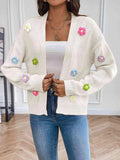 Floral Long Sleeve Open Front Cardigan - Trendsi - Flyclothing LLC