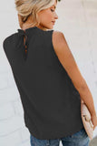 Smocked Tie Back Frill Trim Tank - Trendsi - Flyclothing LLC