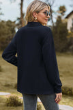 Half Button Dropped Shoulder Blouse - Trendsi - Flyclothing LLC