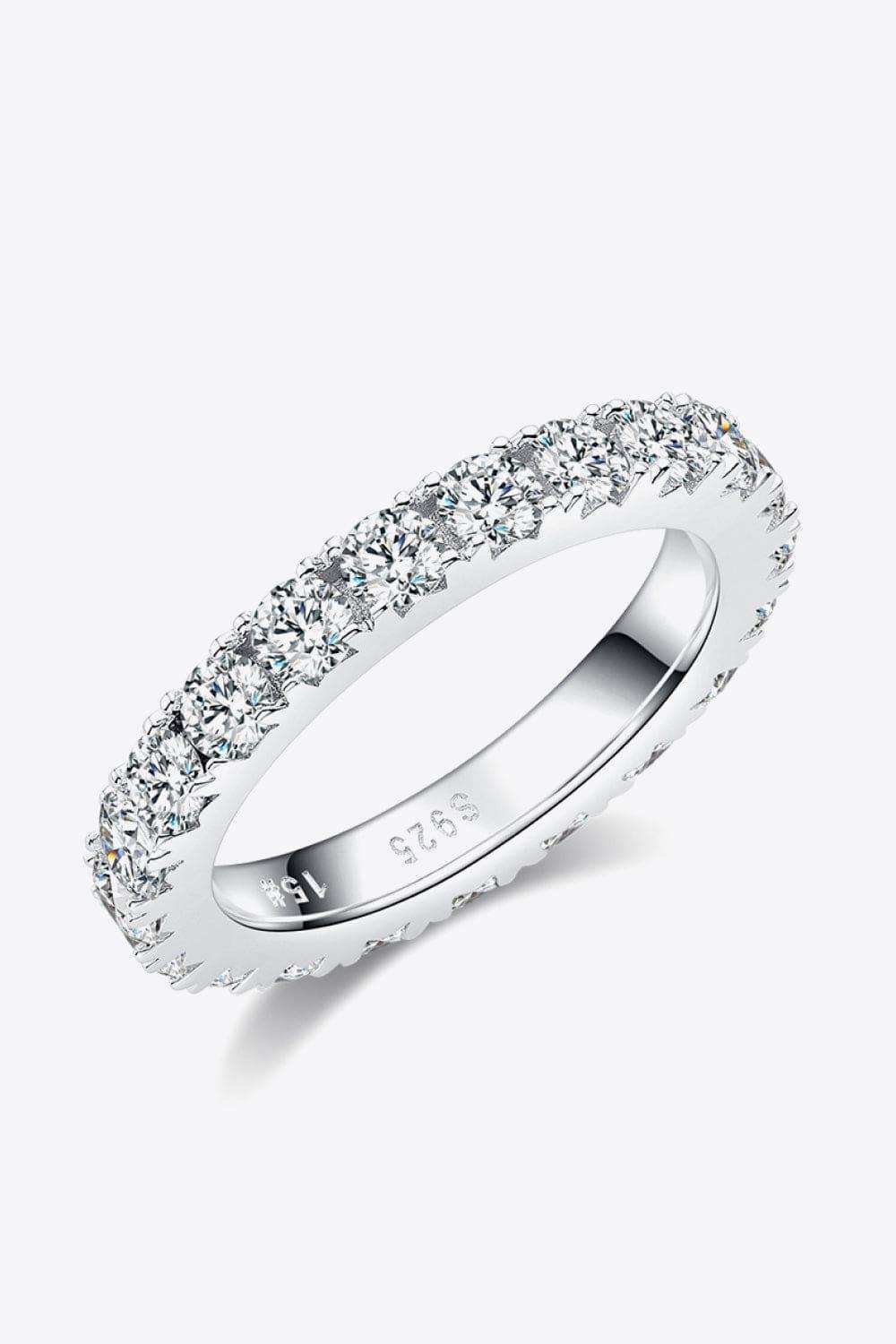 2.3 Carat Moissanite 925 Sterling Silver Eternity Ring - Trendsi - Flyclothing LLC