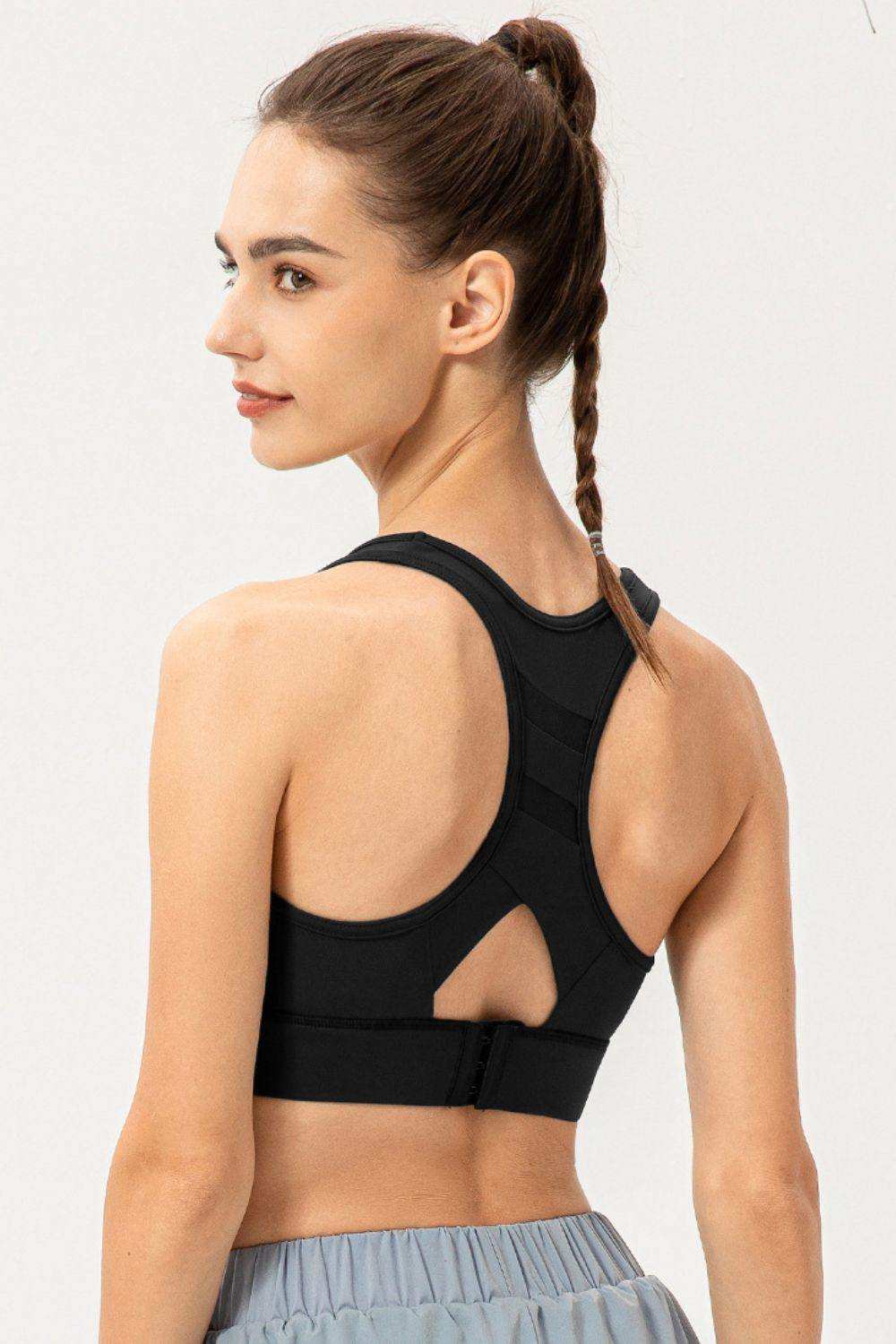 Scoop Neck Long Sports Bra - Trendsi - Flyclothing LLC