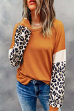 Round Neck Printed Long Sleeve Sweatshirt - Trendsi - Flyclothing LLC