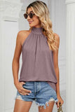 Tied Grecian Neck Tank - Trendsi - Flyclothing LLC