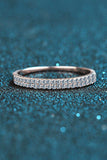 Moissanite 925 Sterling Silver Half-Eternity Ring - Trendsi - Flyclothing LLC