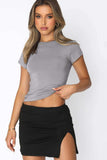 Crewneck Short Sleeve Tee - Trendsi - Flyclothing LLC