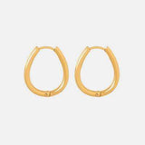 Titanium Steel Huggie Earrings - Trendsi - Flyclothing LLC